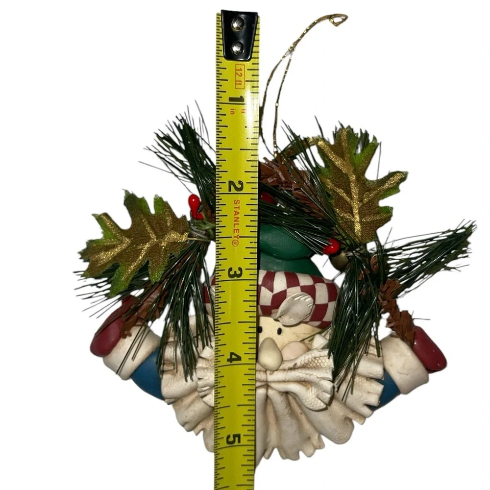 Pier 1 Vintage Santa Clay Ornament